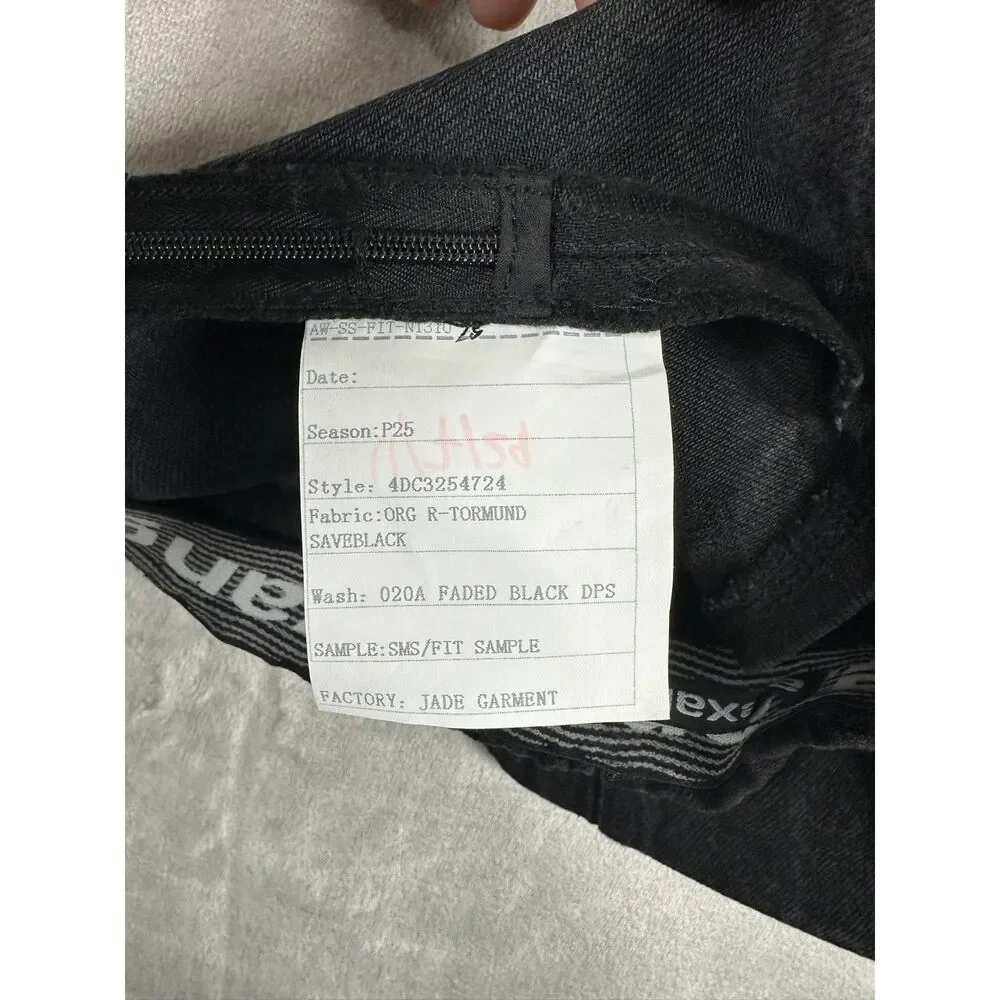 Alexander Wang SAMPLE Float Shorts Faded Black Elastic Waistband - No Size‎